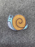 Cute Snail Patch - iron-on embroidered patch