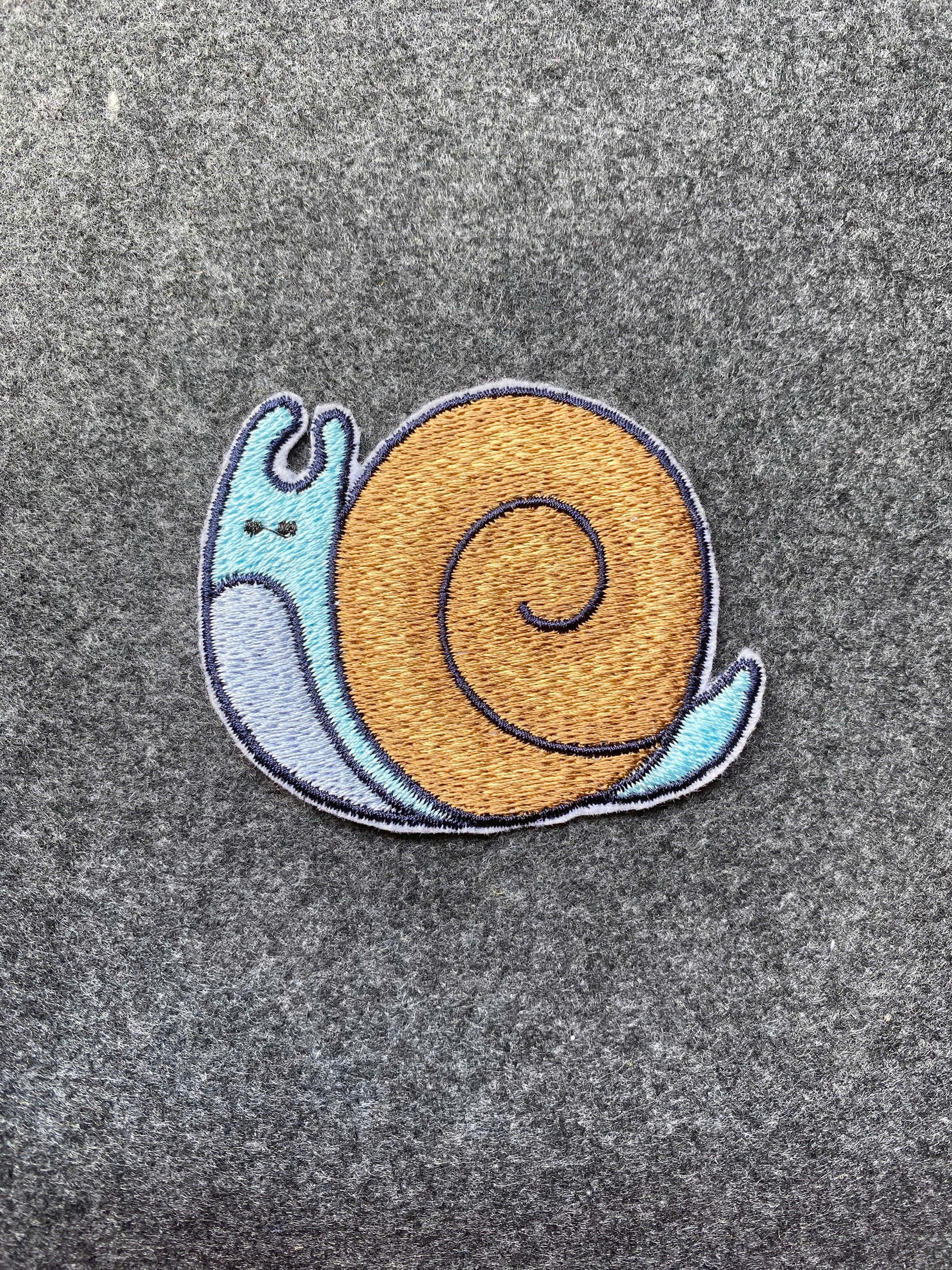 Cute Snail Patch - iron-on embroidered patch