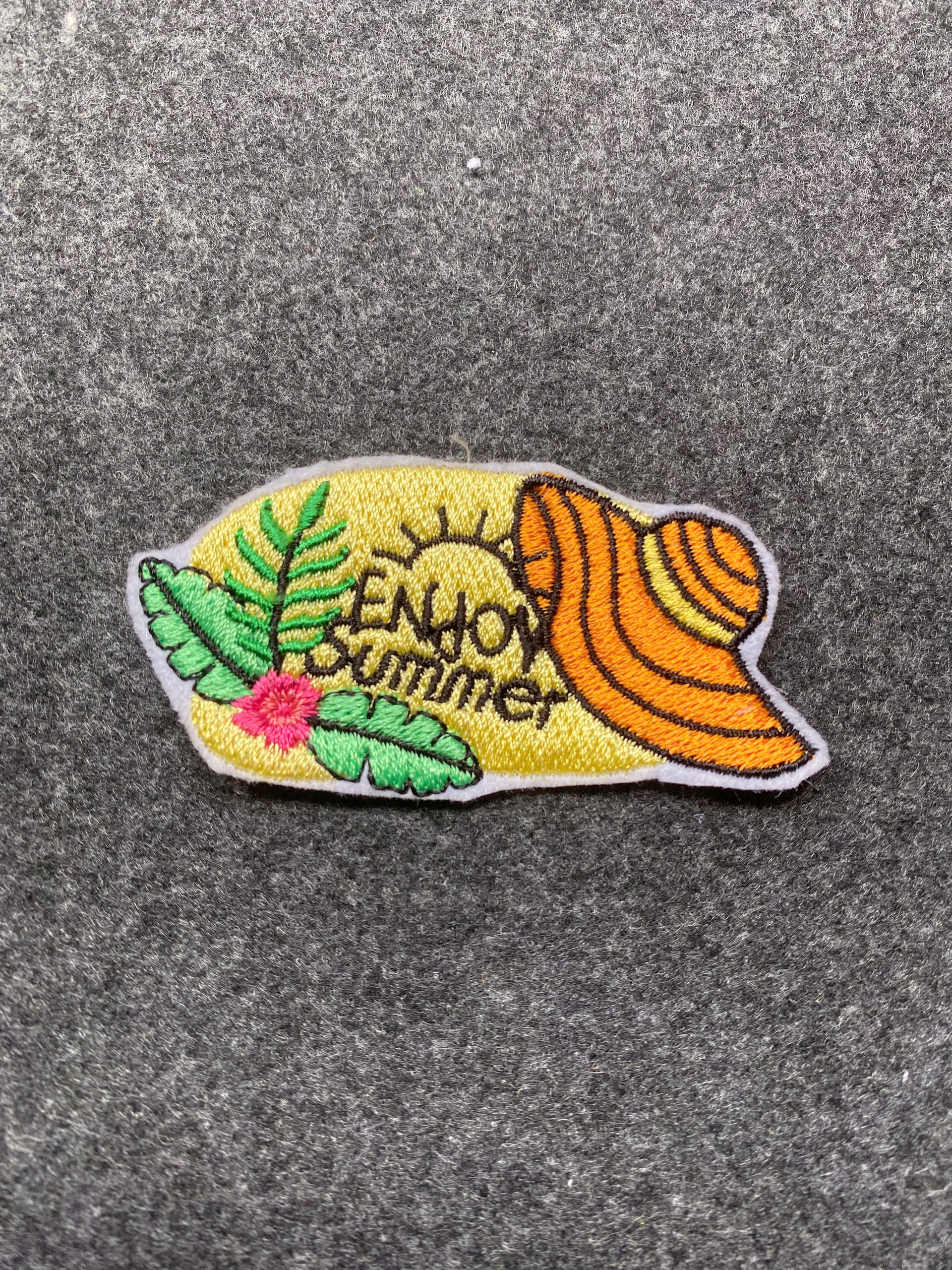Enjoy Summer Hat Patch - iron-on embroidered patch