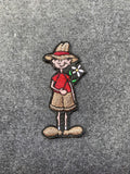 Garden Boy with Flower Patch - iron-on embroidered patch