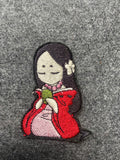 Geisha Doll Patch - iron-on embroidered patch