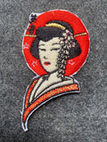 Japanese Geisha Patch - iron-on embroidered patch