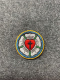 Lutheran Rose Cross Badge Patch - iron-on embroidered patch