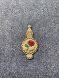 Rose Perfume Bottle Patch - iron-on embroidered patch