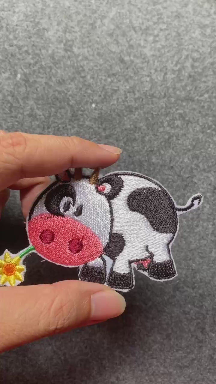Cow with Daisy Flower Patch