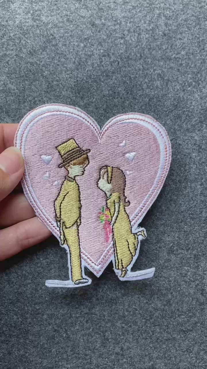 Bride and Groom Heart Patch