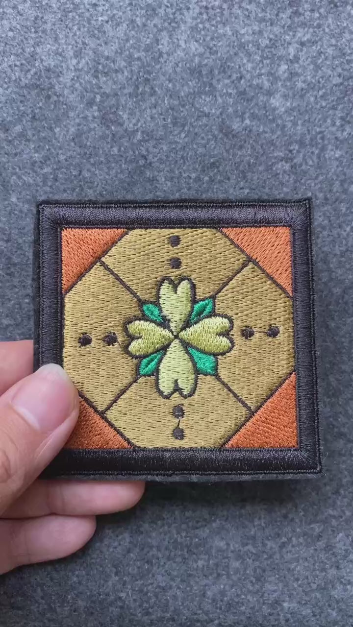 Square Clover Mandala Patch