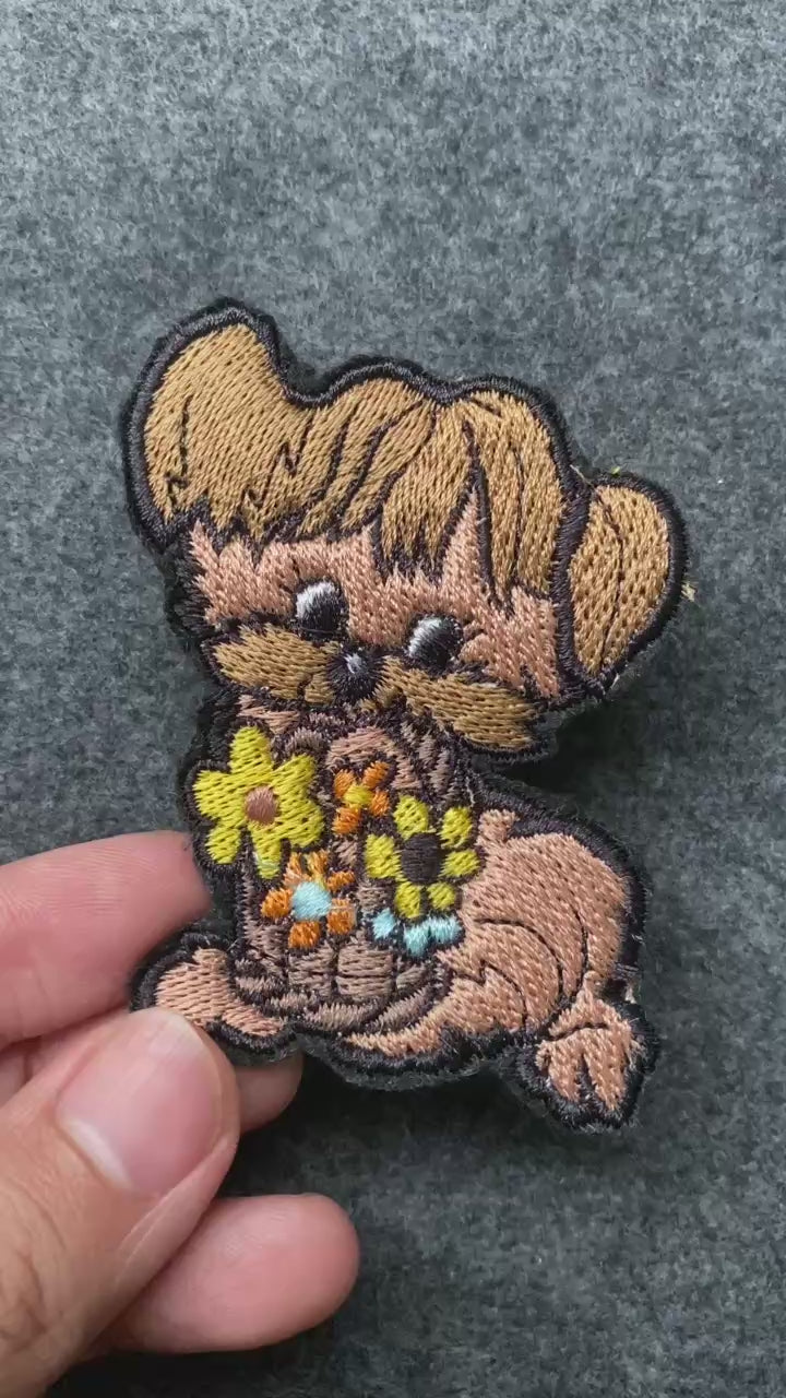 Puppy with Flower Basket Patch