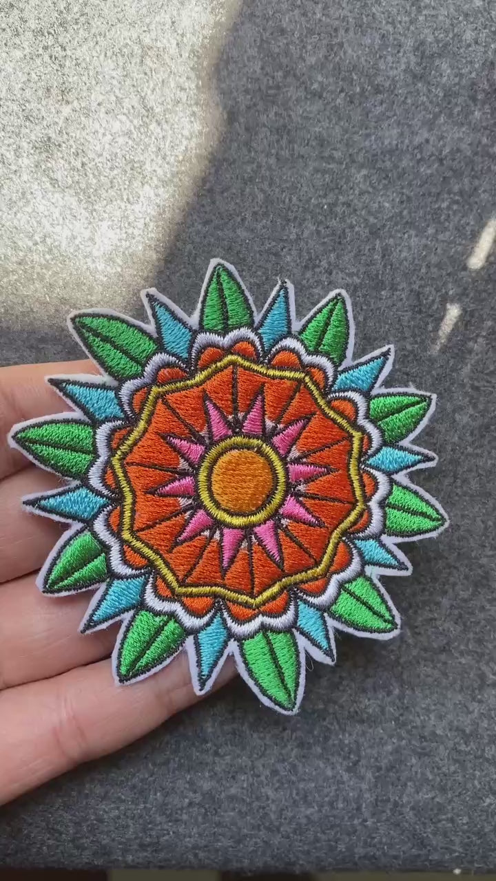 Colorful Mandala Flower Patch