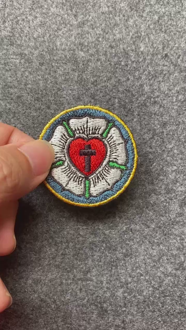 Lutheran Rose Cross Badge Patch