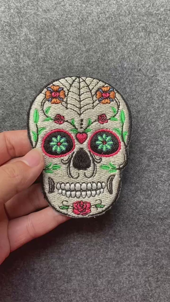 Colorful Sugar Skull Patch