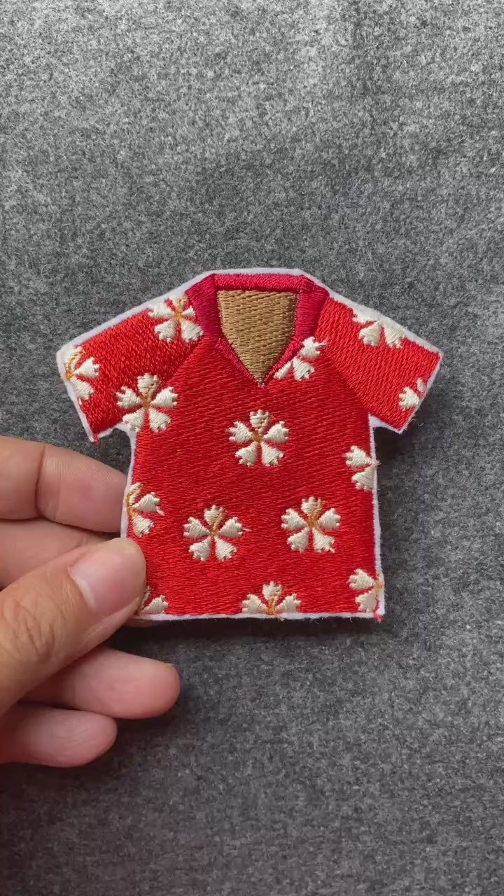 Hawaiian Shirt Floral Patch