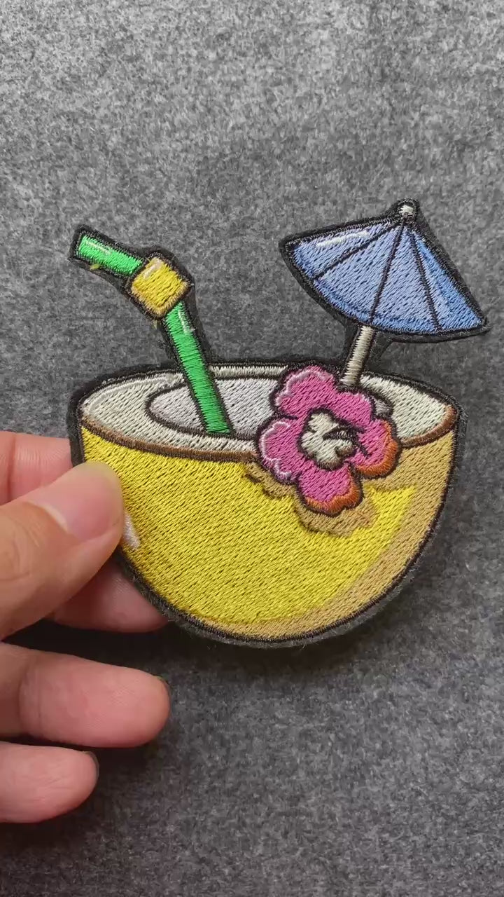 Coconut Cocktail with Umbrella Patch