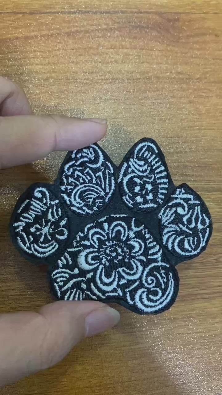 Paw Print Mandala Patch