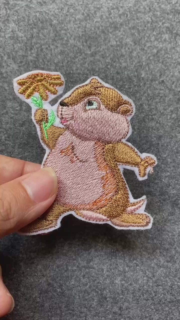 Squirrel with Flower Patch